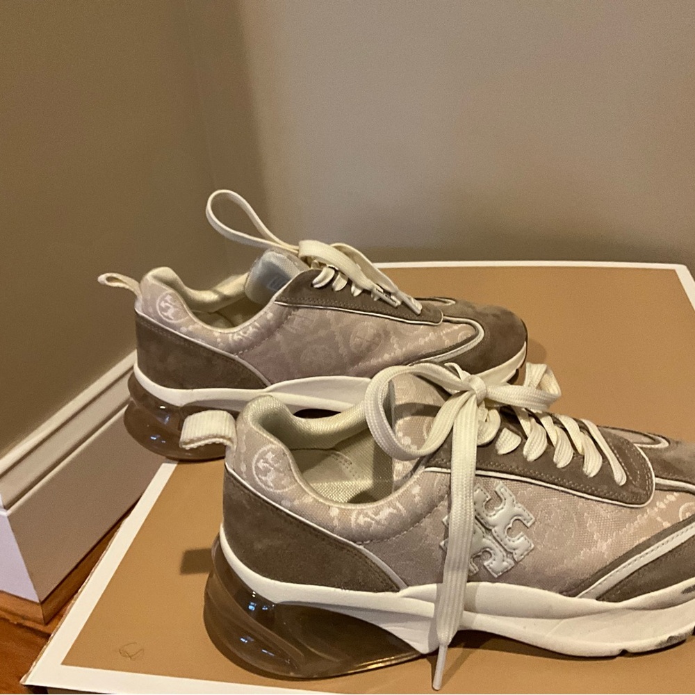 Stylish Beige and Brown Sneakers